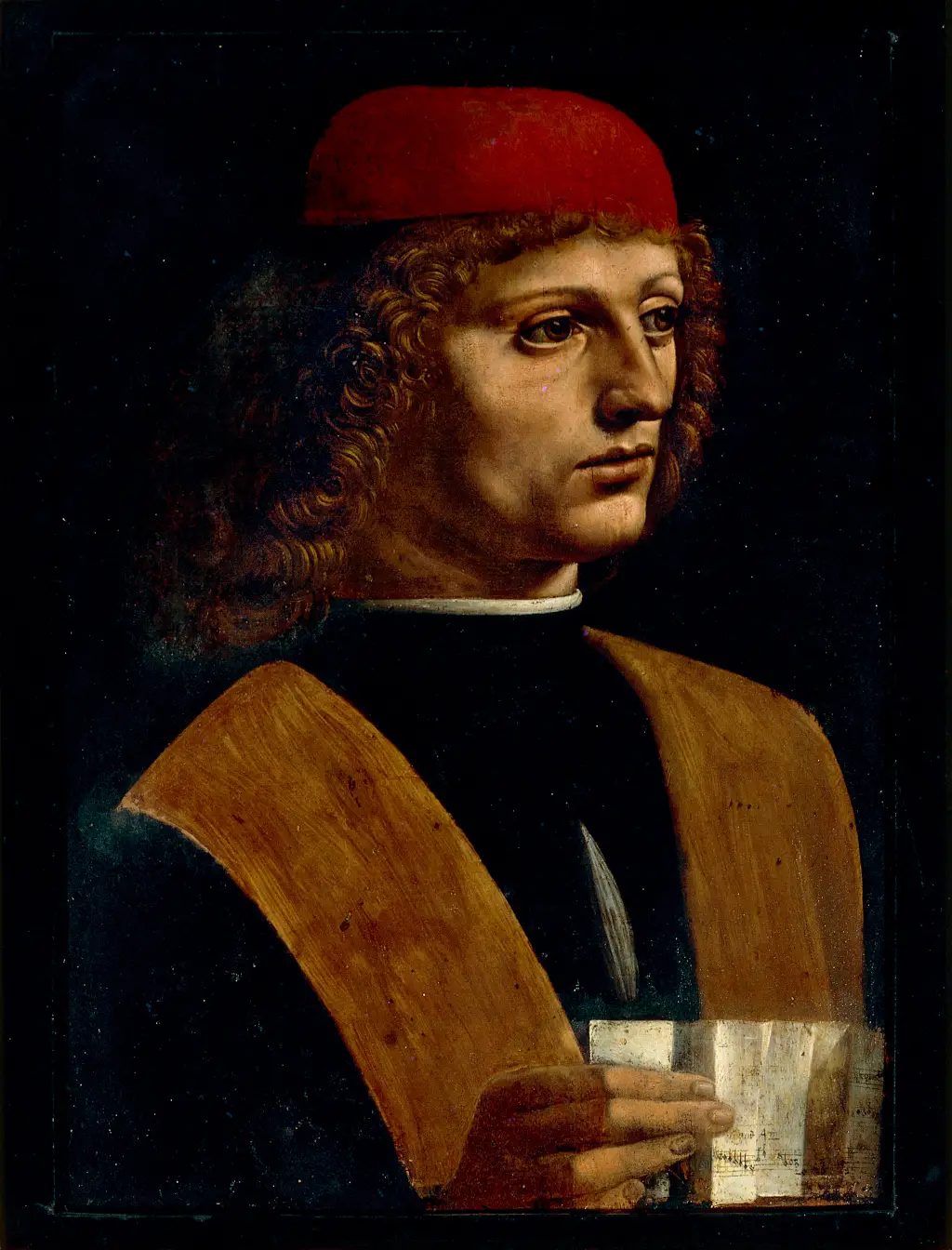 Portrait of a Musician in Detail Leonardo da Vinci